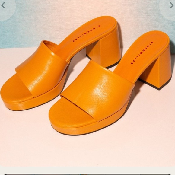 Simon Miller Stopper Platform Heel Sandals in Papaya Size 38 - Picture 2 of 16